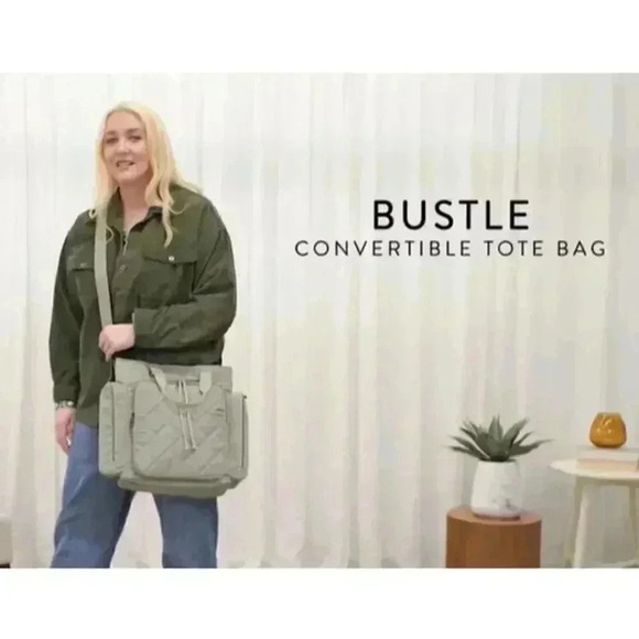 LUG Bustle Convertible Tote / Shoulder Bag / Top Handle Bag - Brushed Grey - Picture 7 of 16